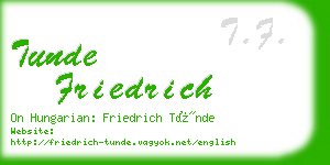 tunde friedrich business card